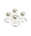 Curlies met kleine parel creme 4 stuks