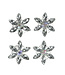 Goudhaartje Curlies bloem strass transparant 4 stuks
