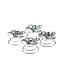 Curlies zilverkleurig kroon facet 4 stuks
