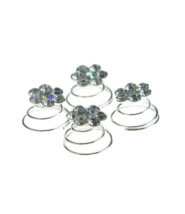 Curlies bloem rond in kleur transparant