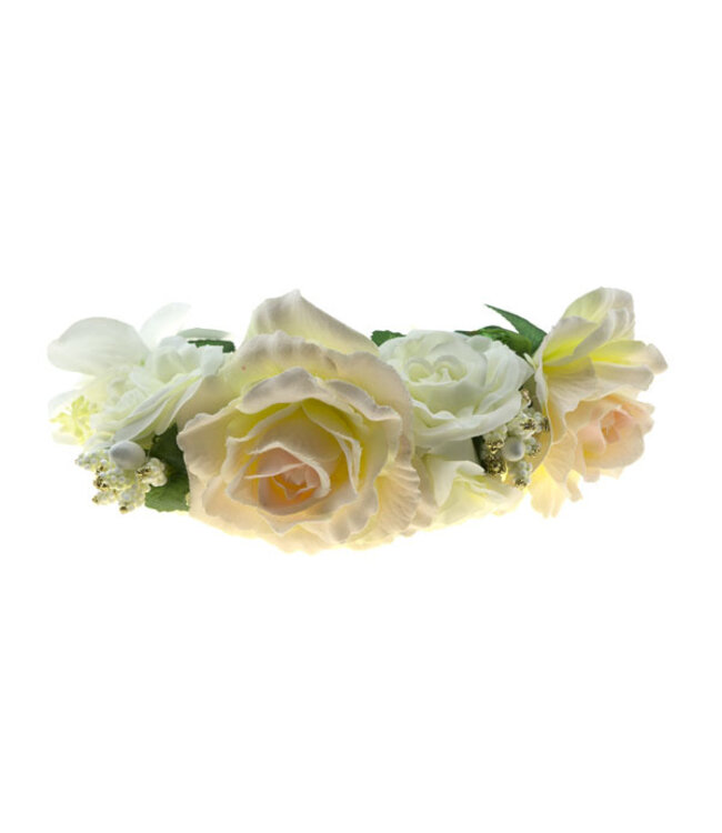 Diadeem grote rozen glitter