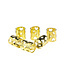 Dreadlock bead cuff 6 stuks hartjes goudkleurig