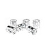 Dreadlock bead cuff 6 stuks hartjes zilverkleurig