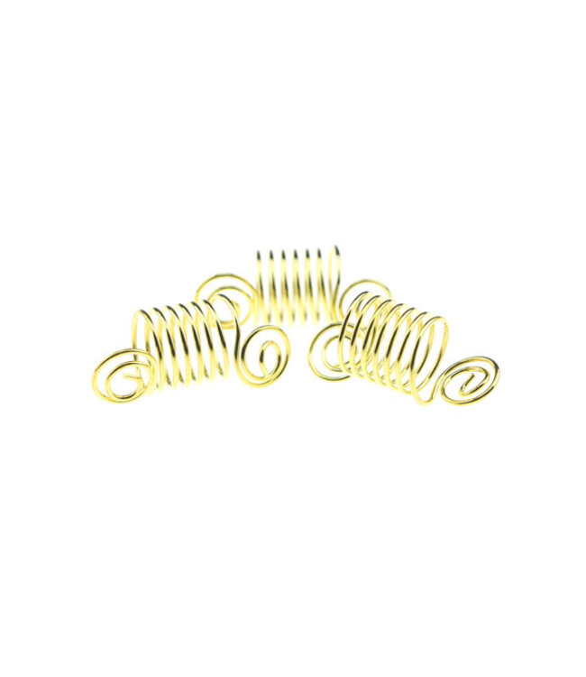 Dreadlock bead 3 stuks swirl goudkleurig