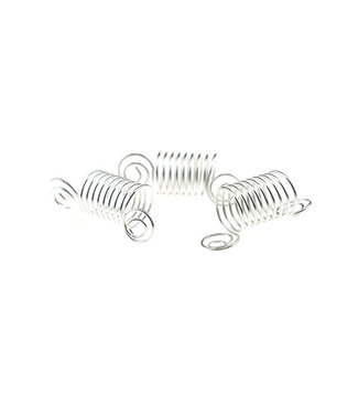 Goudhaartje Dreadlock bead 3 stuks swirl zilverkleurig