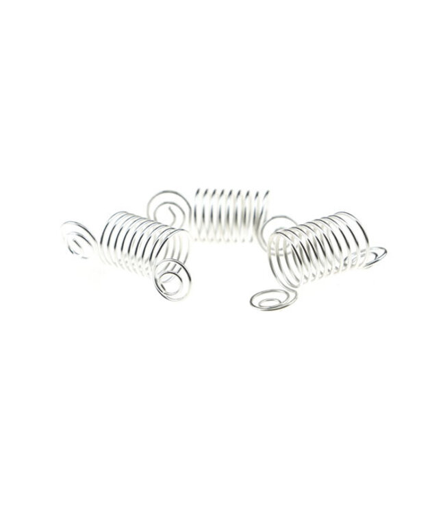 Dreadlock bead 3 stuks swirl zilverkleurig