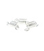 Goudhaartje Dreadlock bead 3 stuks swirl zilverkleurig
