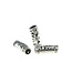 Goudhaartje Dreadlock bead 3 stuks flower zilverkleurig