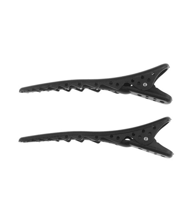 Duckklem zwart basic kunststof 2 stuks