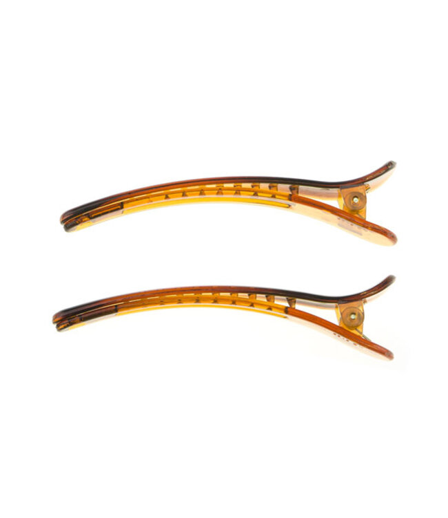 Duckklem bruin basic kunststof 2 stuks