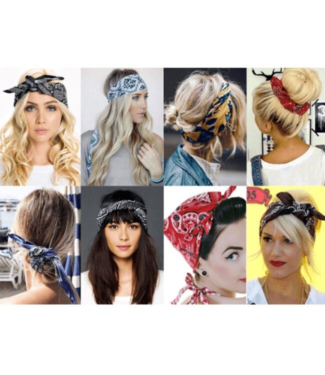 Bandana patroon wit zwart