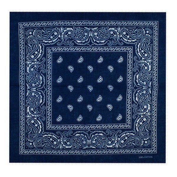 Bandana patroon blauw wit