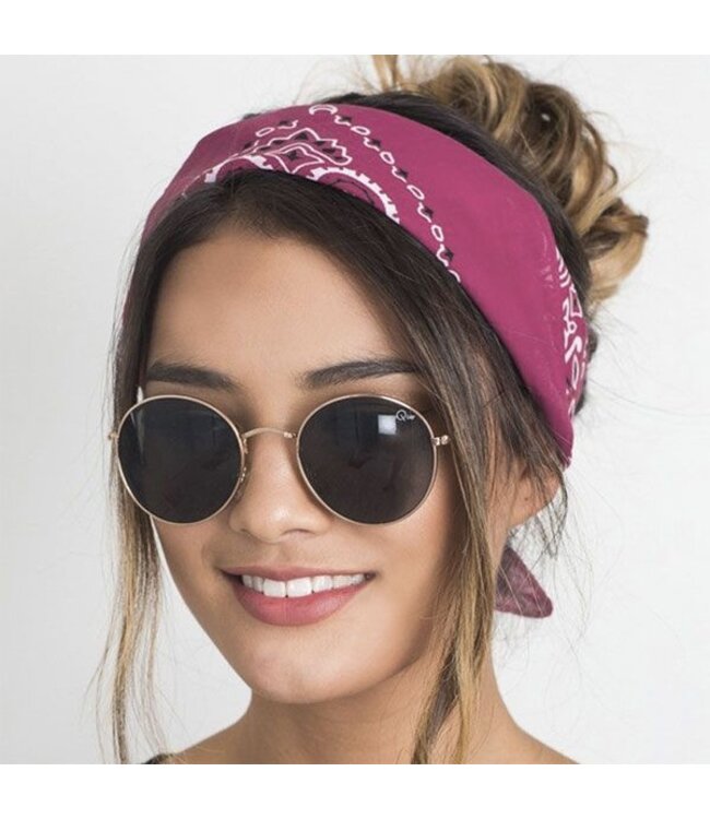 Bandana patroon roze wit