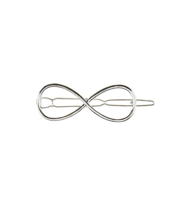 Haarclip luxe zilverkleurig infinity