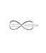 Goudhaartje Haarclip luxe zilverkleurig infinity