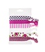 Goudhaartje Haarelastiek/armband 6 stuks fuchsia roze