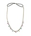 Haarketting goudkleurig met strass multicolor