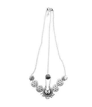 Goudhaartje Haarketting zilverkleurig festival look