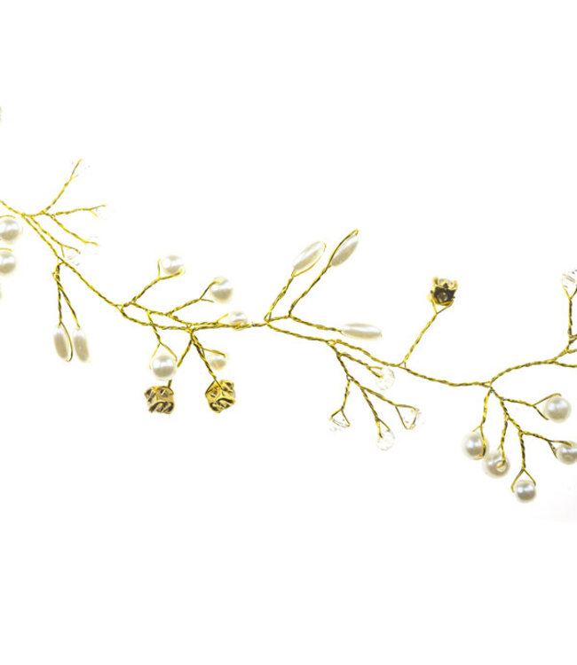 Haarketting goudkleurig XL