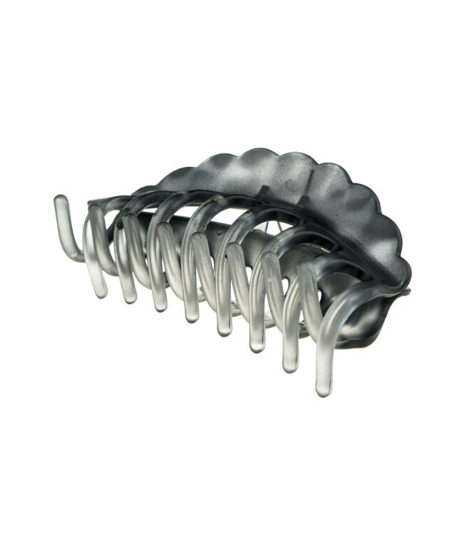 Haarklem grijs/zwart large boogjes