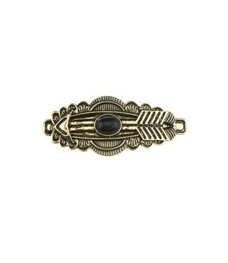 Goudhaartje Patent speld art deco stijl goudkleurig
