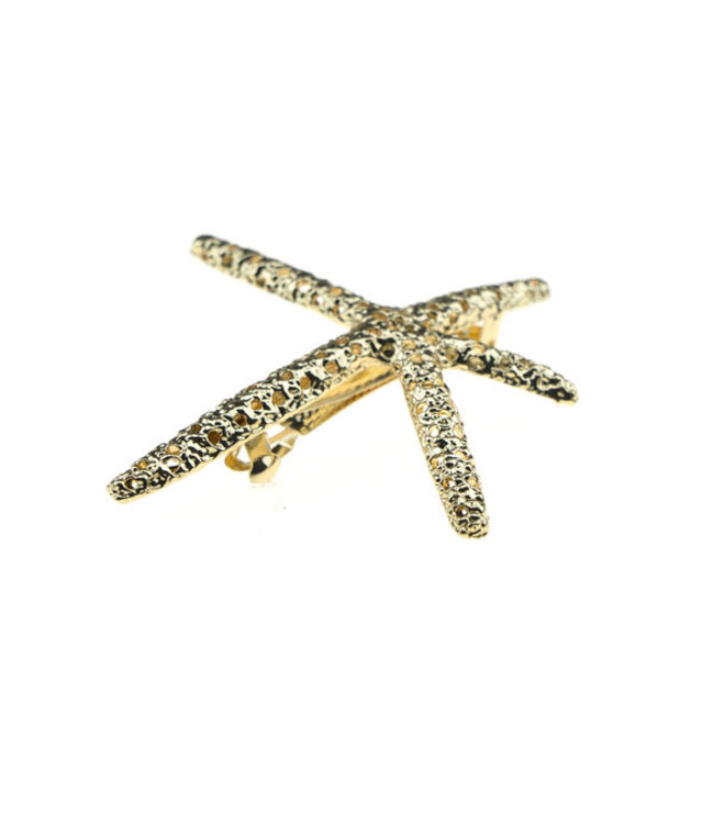 Patent speld goudkleurig zeester