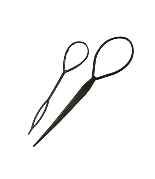 Topsy Tail in de kleur zwart set van 2 stuks