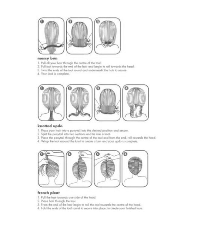 Styling tool voor het maken van een knot klein