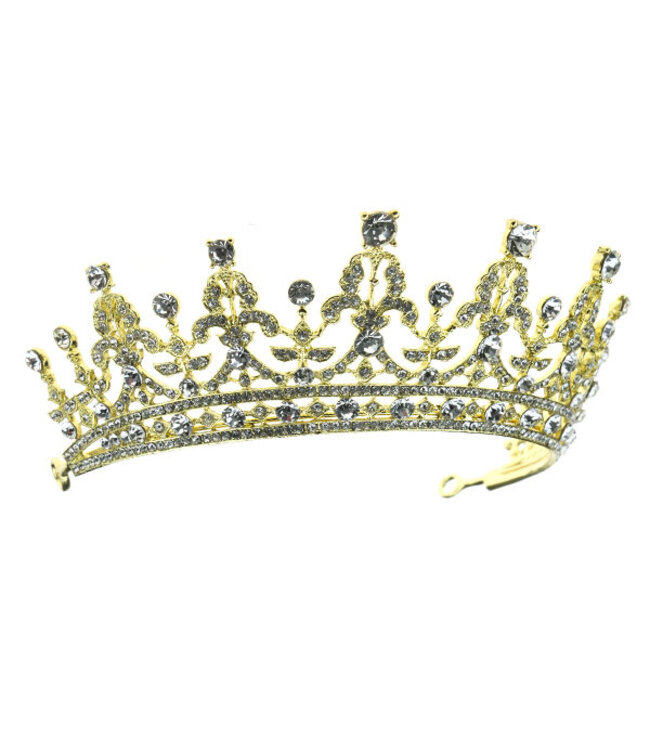 tiara kristallen goudkleurig kroon