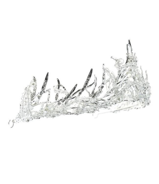 Tiara ice queen zilverkleurig