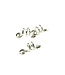 Goudhaartje Dreadlock bead 3 stuks kronkel zilverkleurig
