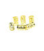 Goudhaartje Dreadlock bead cuff 6 stuks zonnestralen goudkleurig