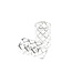 Dreadlock bead cuff 2 stuks vormen zilverkleurig XL