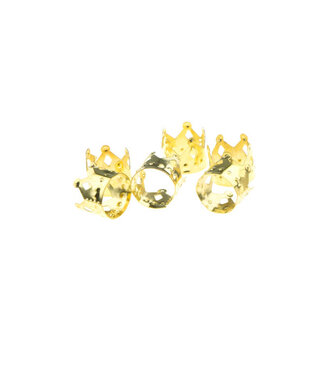 Goudhaartje Dreadlock bead cuff 6 stuks kroon goudkleurig