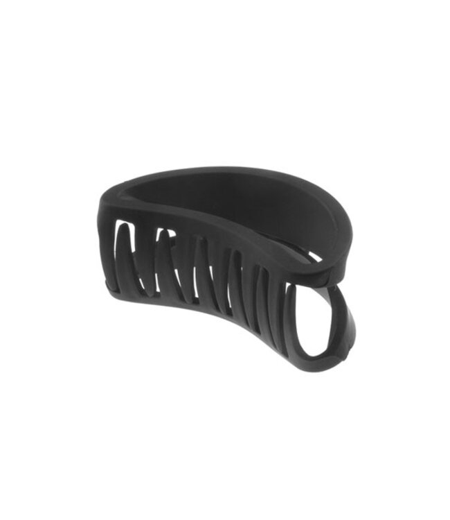 Haarklem zwart mat halfrond