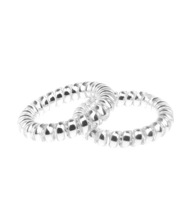 Kabel haarelastiek extra stevig zilverkleurig