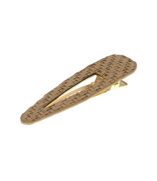 Haarclip ovaal bruin naturel