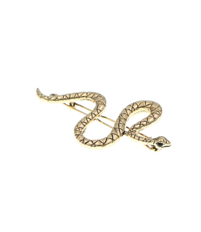 Haarclip goudkleurig slang