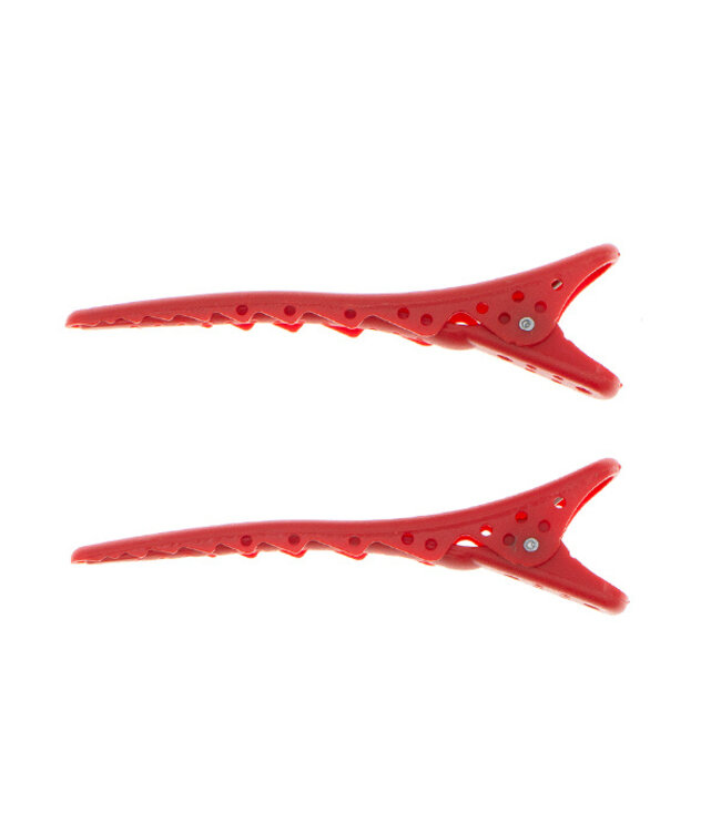 Duckklem rood basic kunststof 2 stuks