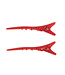 Duckklem rood basic kunststof 2 stuks