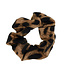 Goudhaartje Scrunchie panterprint bruinkleurig