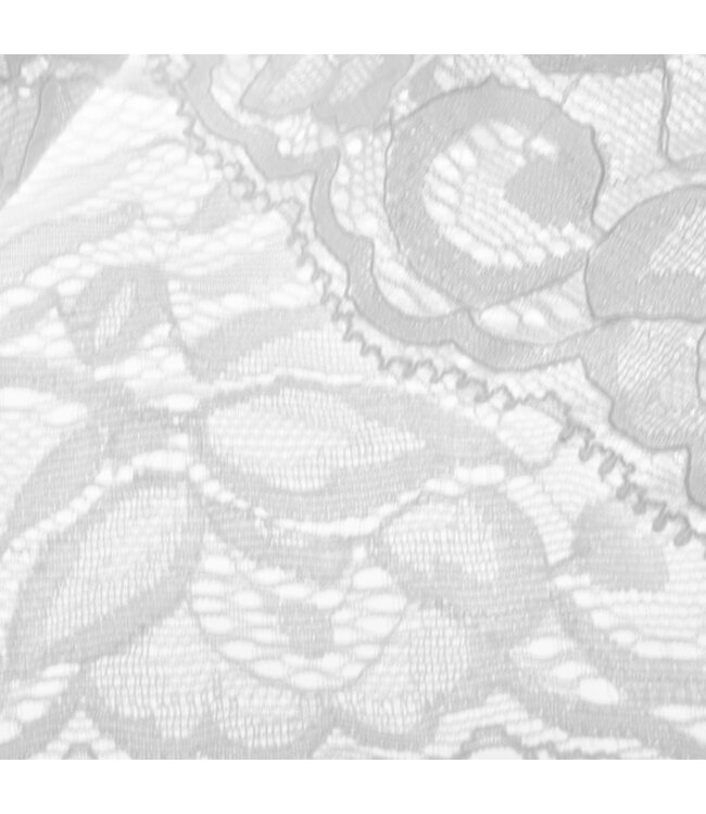 Haarband elastisch kant wit