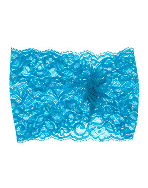  Haarband elastisch kant blauw