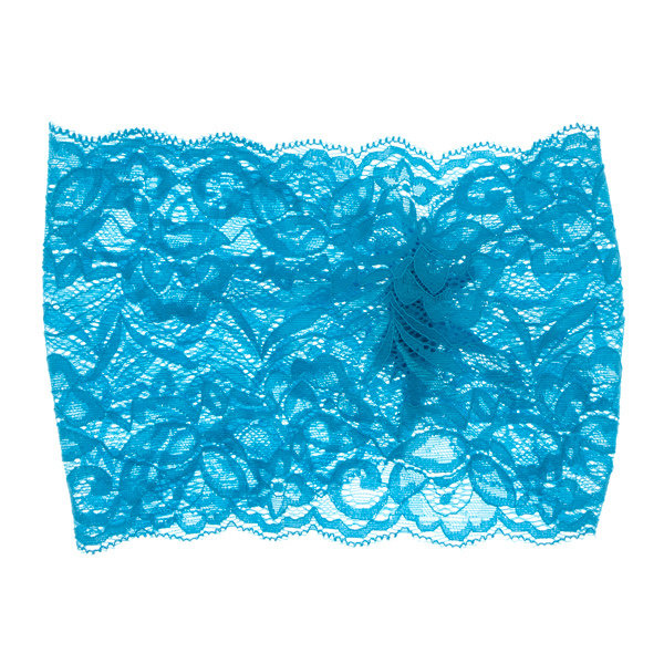 Goudhaartje Haarband elastisch kant blauw