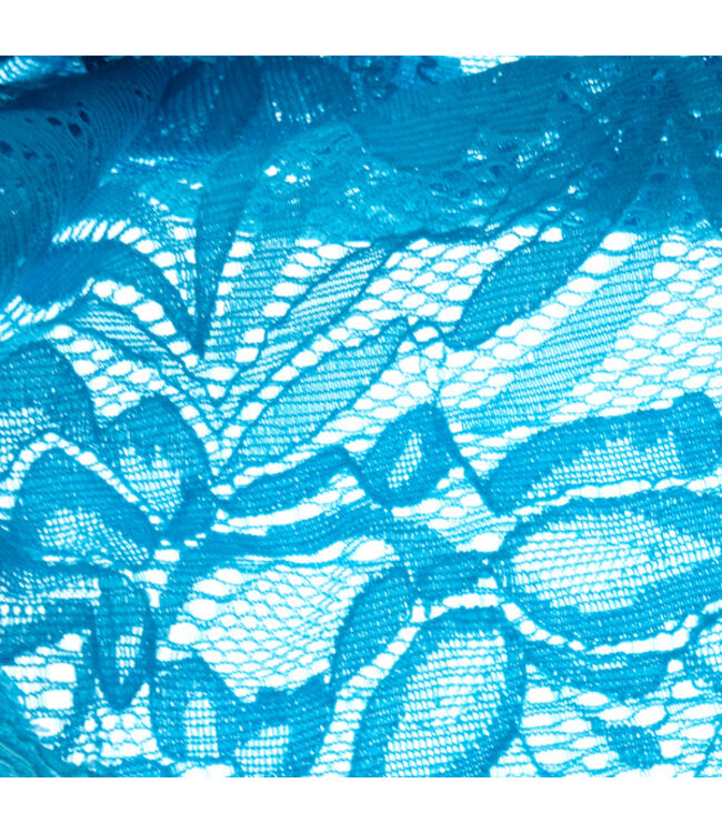 Haarband elastisch kant blauw