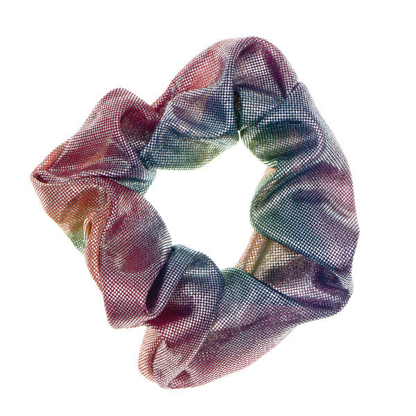 Scrunchie metalic stip multicolor