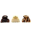 Haarklem bruin/creme set 3 stuks