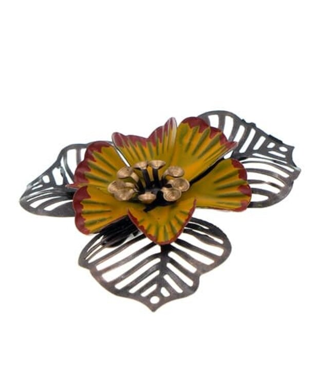 Haarbloem metaal Urban Hippies geel