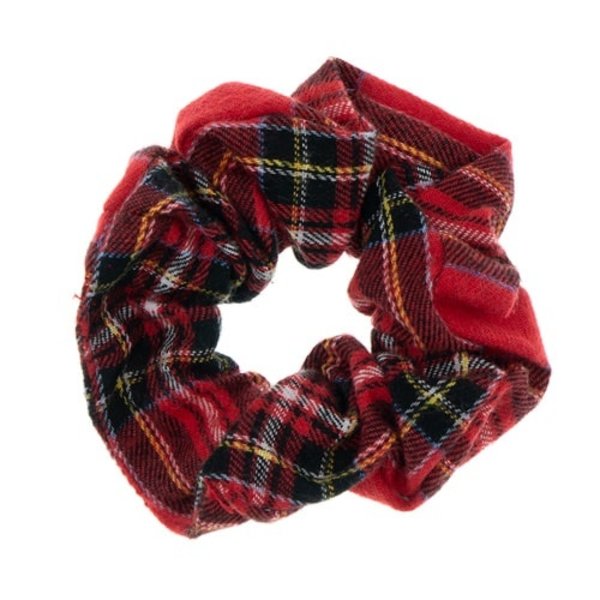 Scrunchie ruit donkerrood