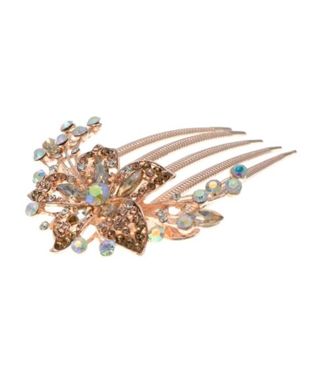 Haarkam goudkleurig sterbloem